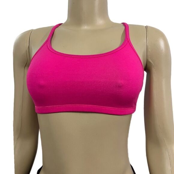 Victoria’s Secret Pink YOGA Unlined Lounge Racerback bralette bra Pink - Picture 4 of 5
